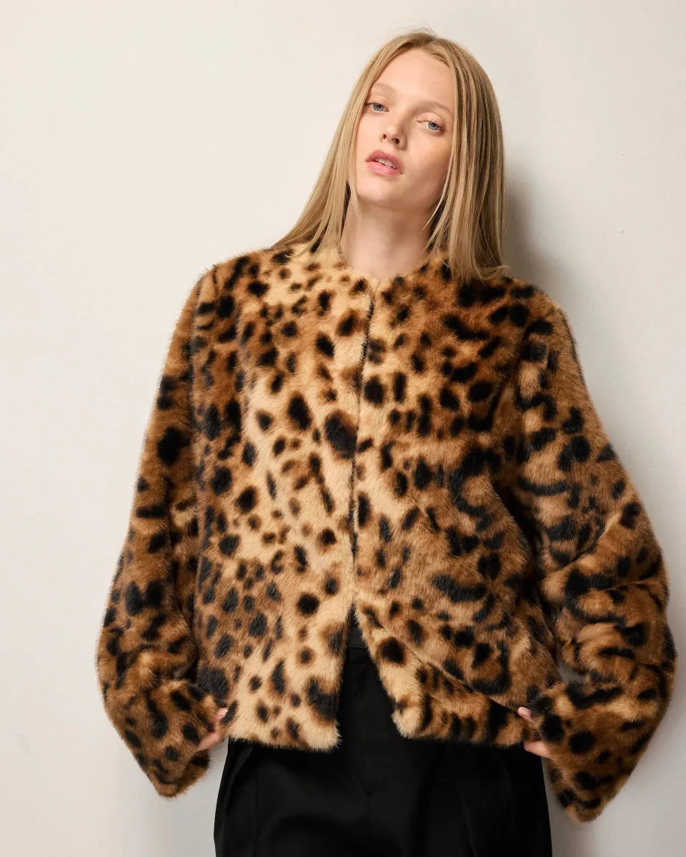 Signature Faux Fur Jacket | Leopard sold by KHY product image thumbnail 3