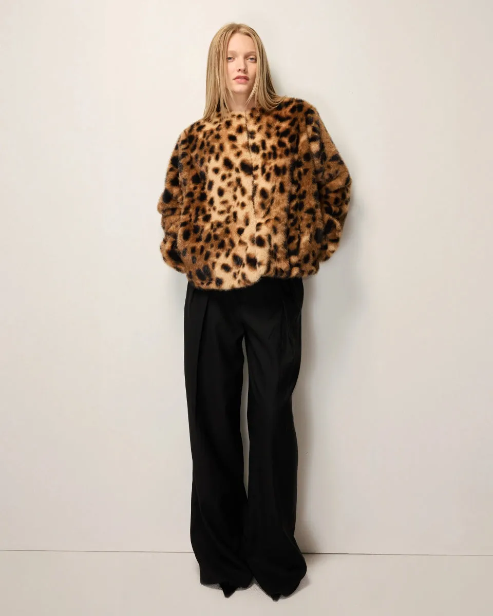 Signature Faux Fur Jacket | Leopard sold by KHY product image thumbnail 4