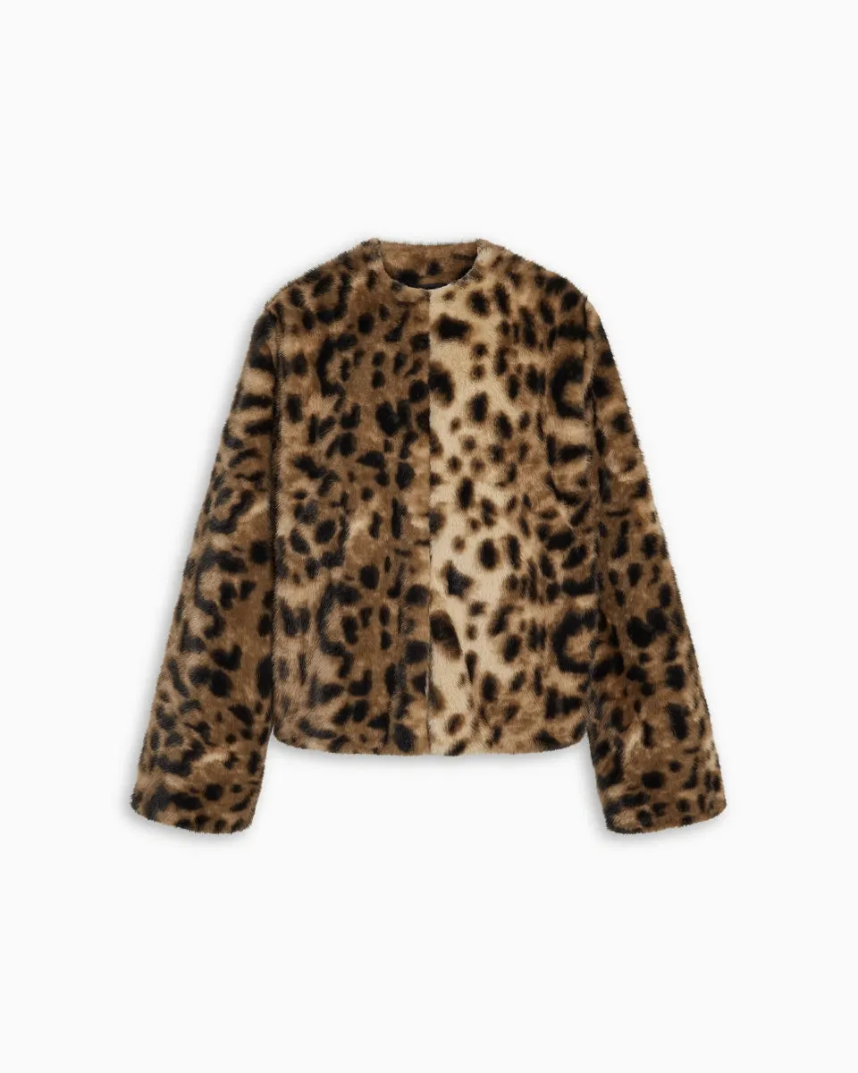 Signature Faux Fur Jacket | Leopard sold by KHY product image thumbnail 2
