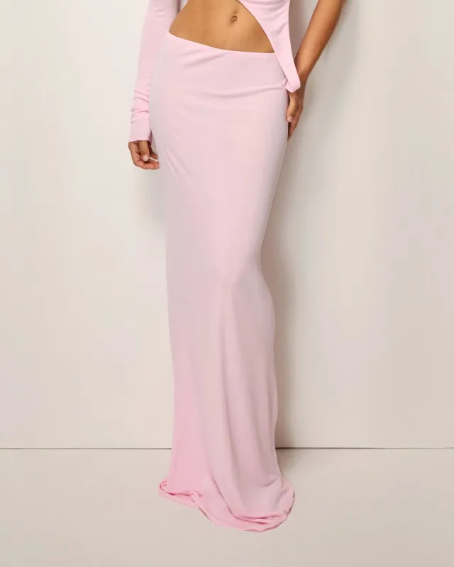 Low Rise Maxi Skirt | Powder Pink sold by KHY