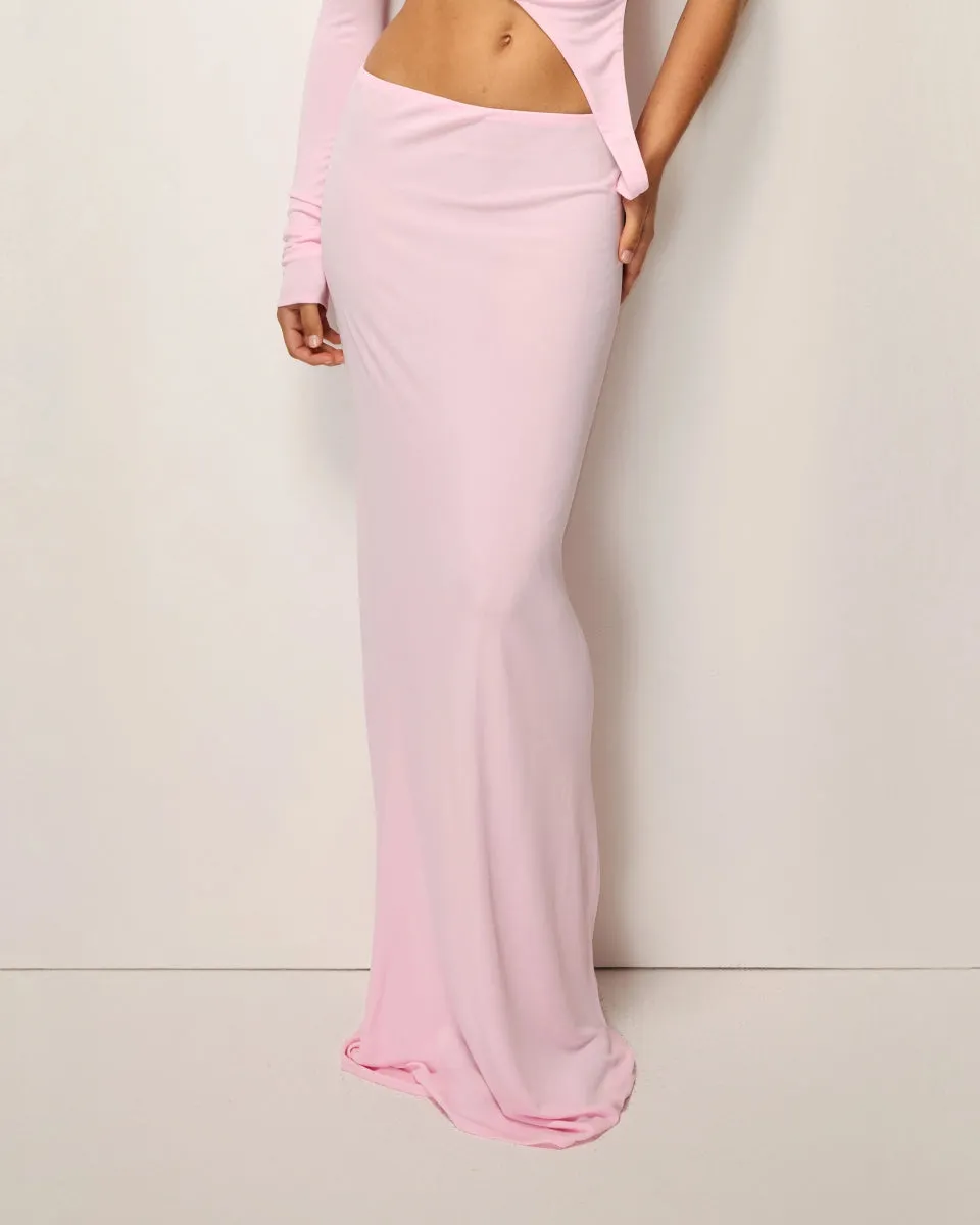 Low Rise Maxi Skirt | Powder Pink sold by KHY