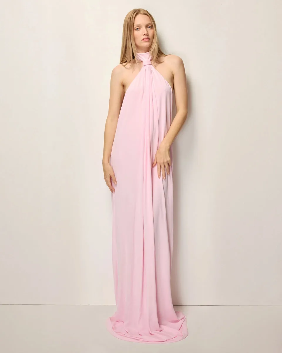 Knotted Halter Gown | Powder Pink sold by KHY product image thumbnail 4