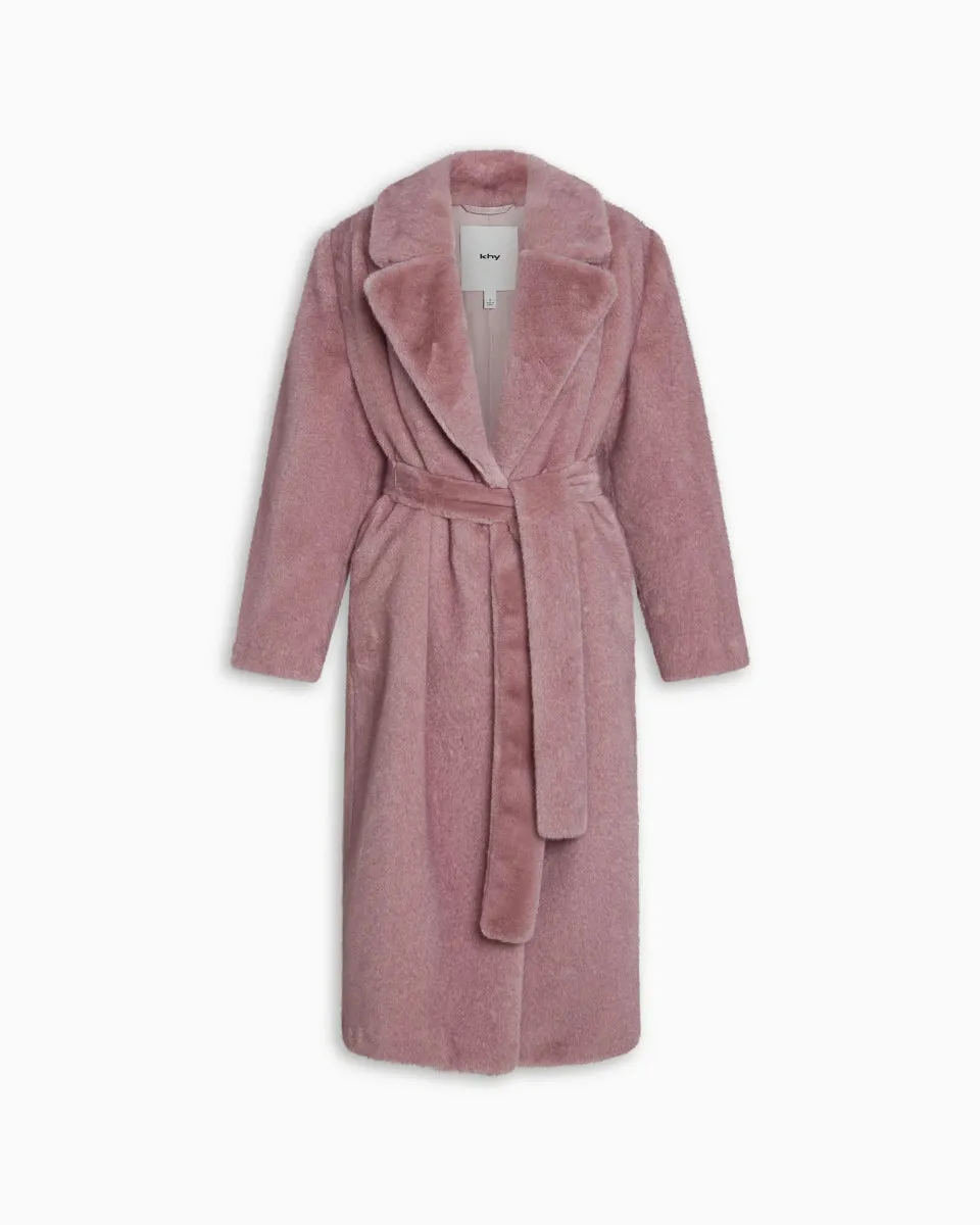 Signature Faux Fur Coat | Powder Pink sold by KHY product image thumbnail 2