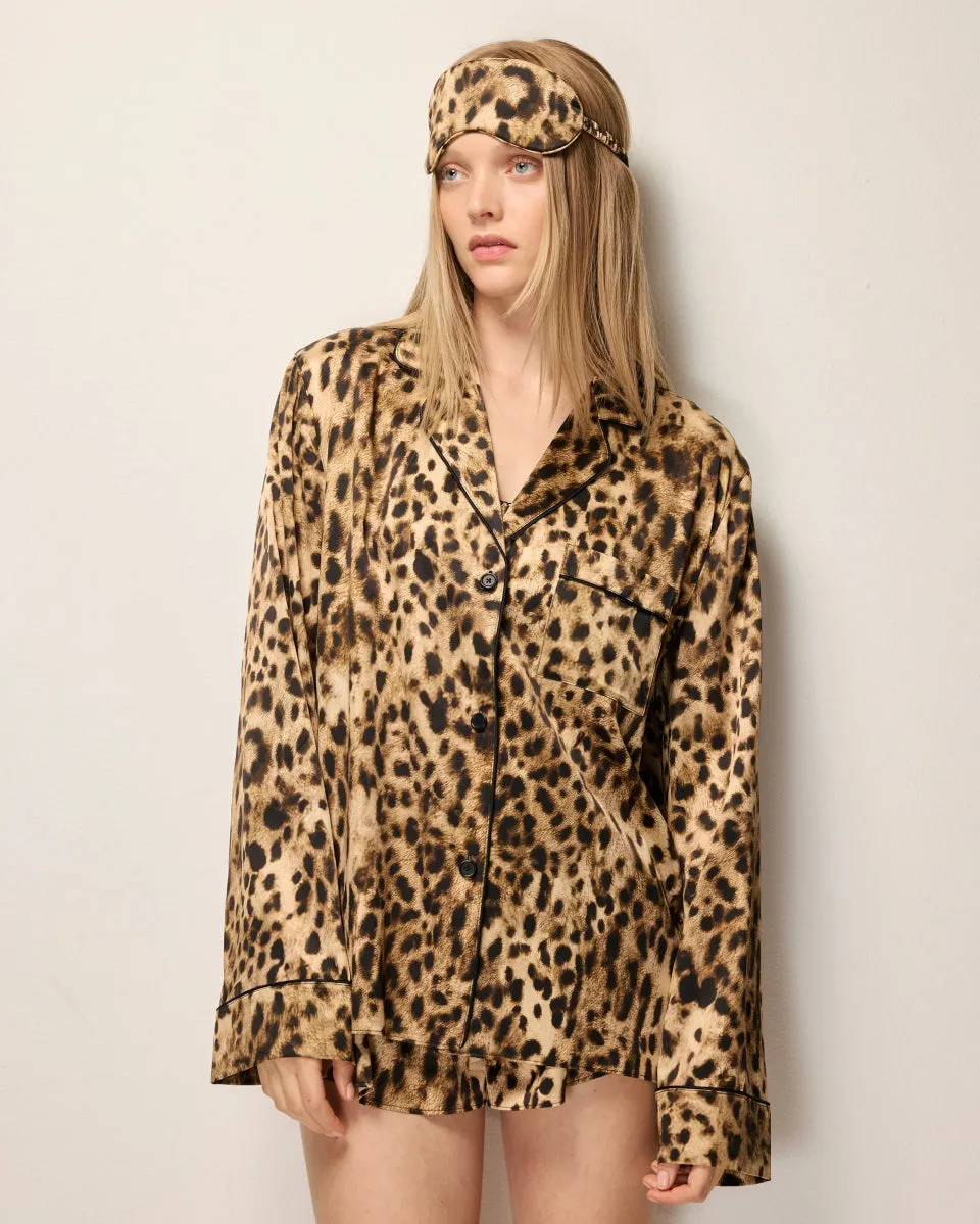Silk Pajama Shirt | Leopard sold by KHY