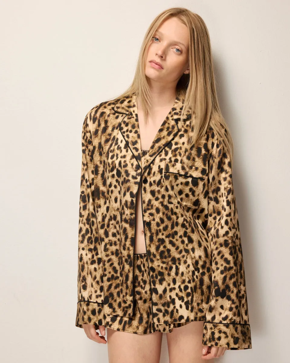Silk Pajama Shirt | Leopard sold by KHY product image thumbnail 3