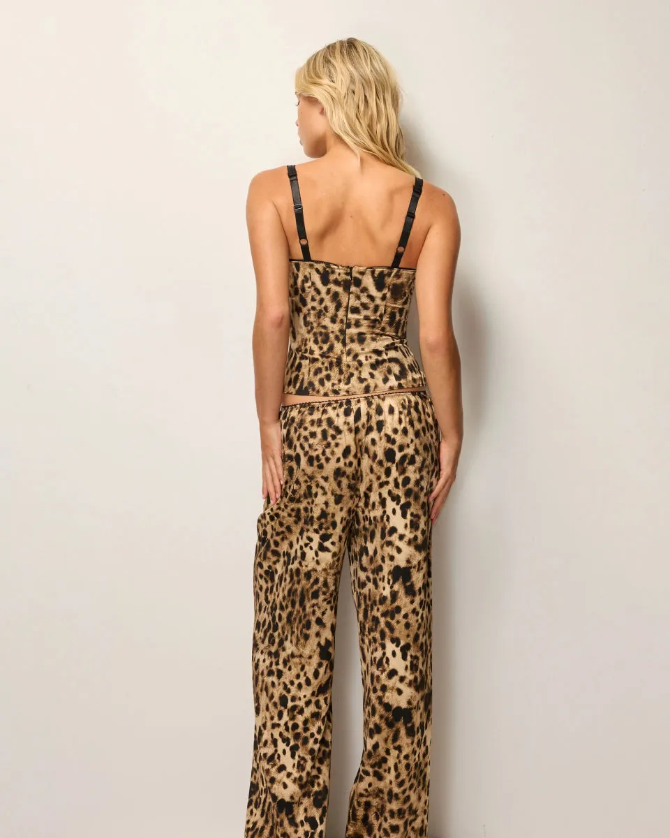 Silk Low Rise Pant | Leopard sold by KHY product image thumbnail 5