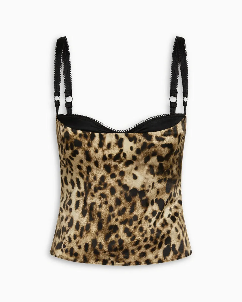 Silk Bustier Top | Leopard sold by KHY product image thumbnail 2