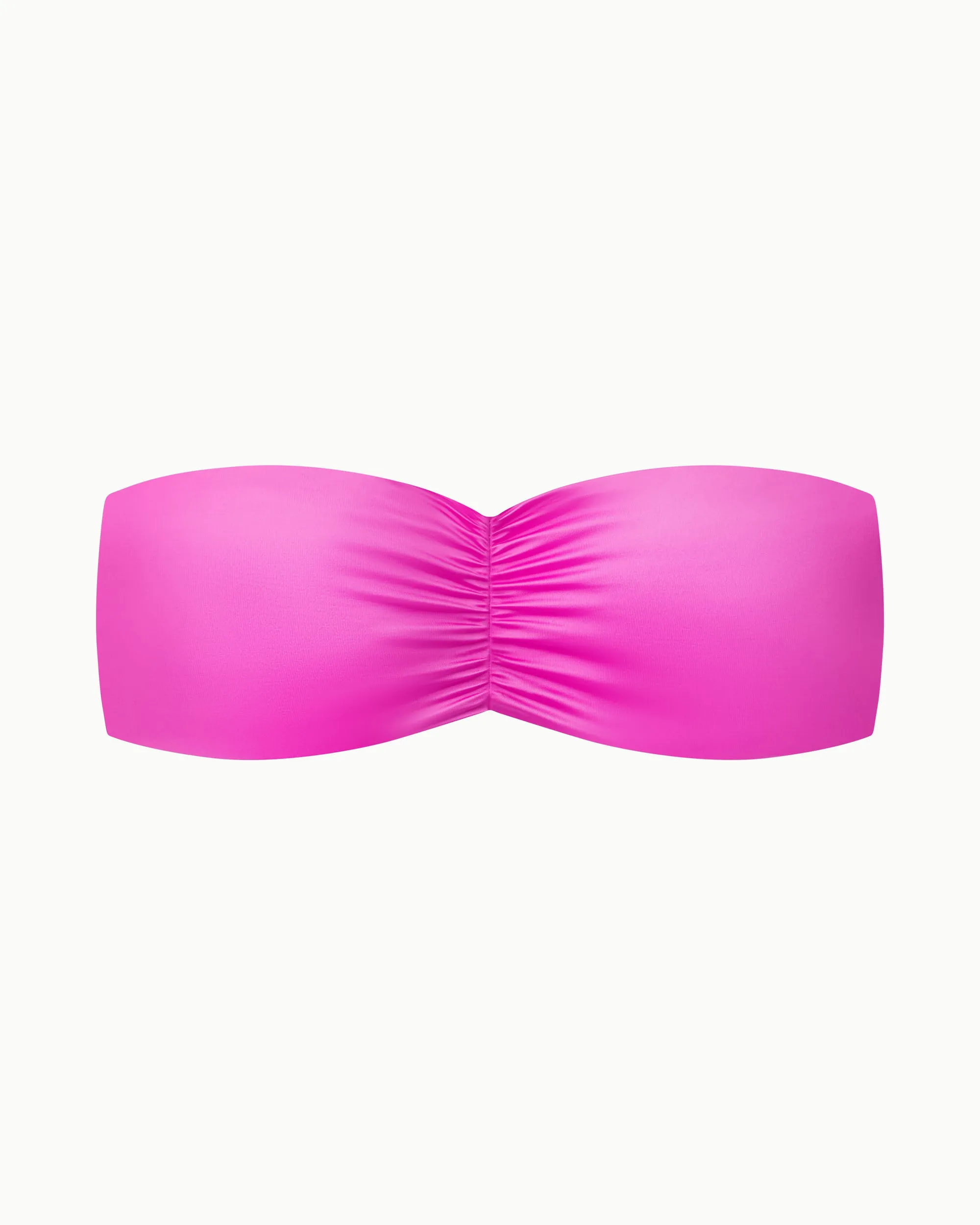 Ruched Bandeau Bikini Top | Candy Pink sold by KHY