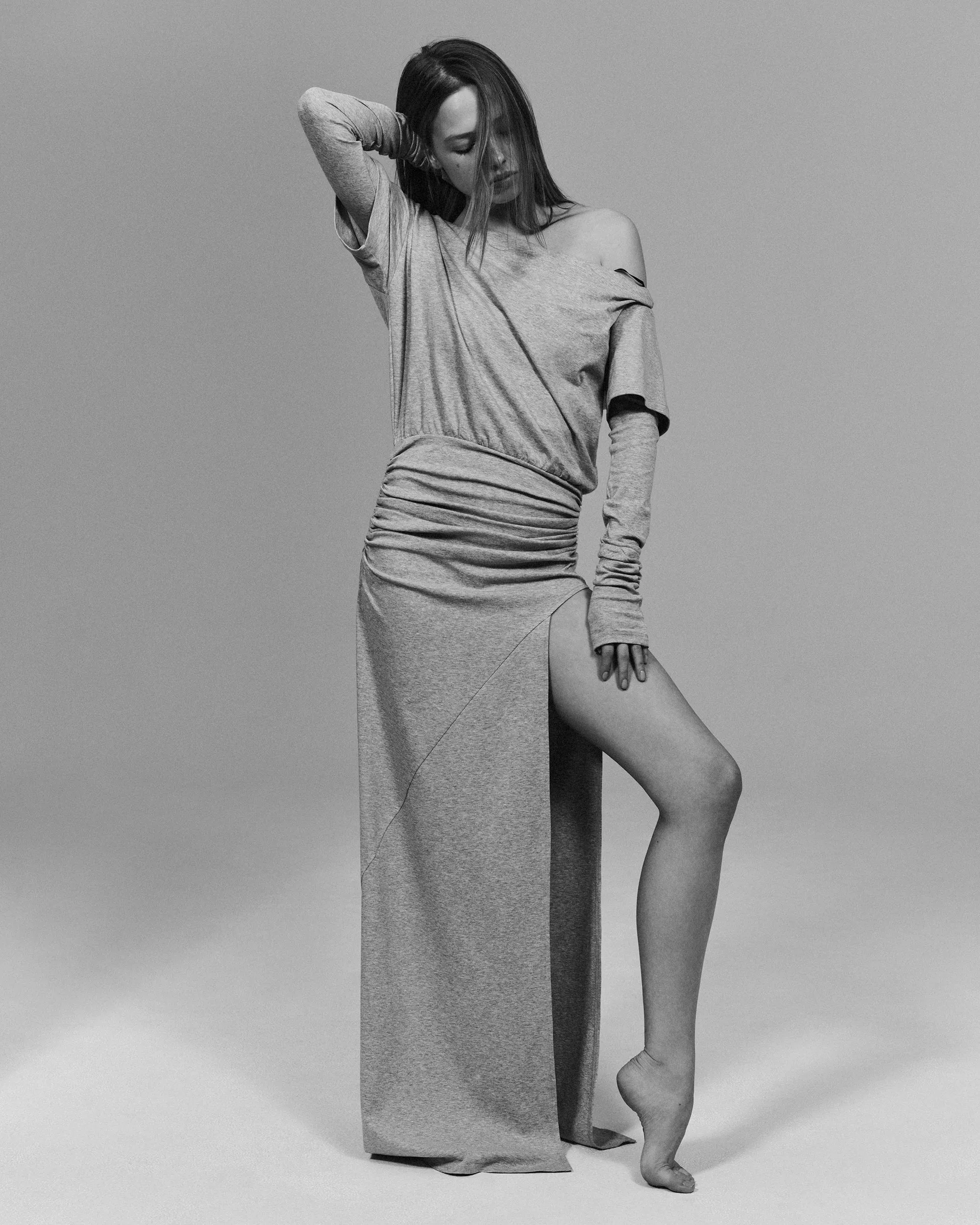 Grace Maxi Dress | Heather Grey sold by KHY product image thumbnail 2