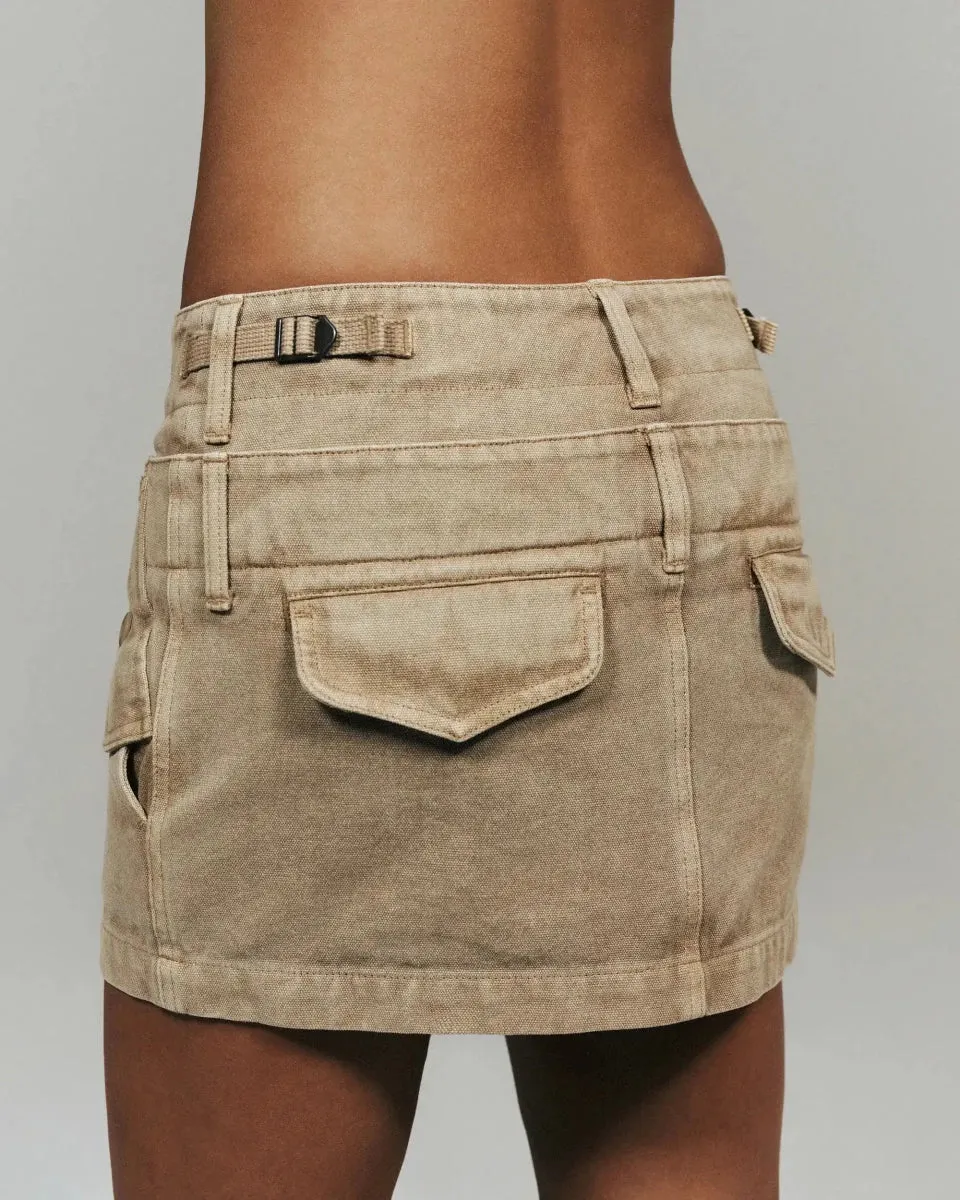 Mulholland Mini Skirt | Vintage Khaki sold by KHY product image thumbnail 2