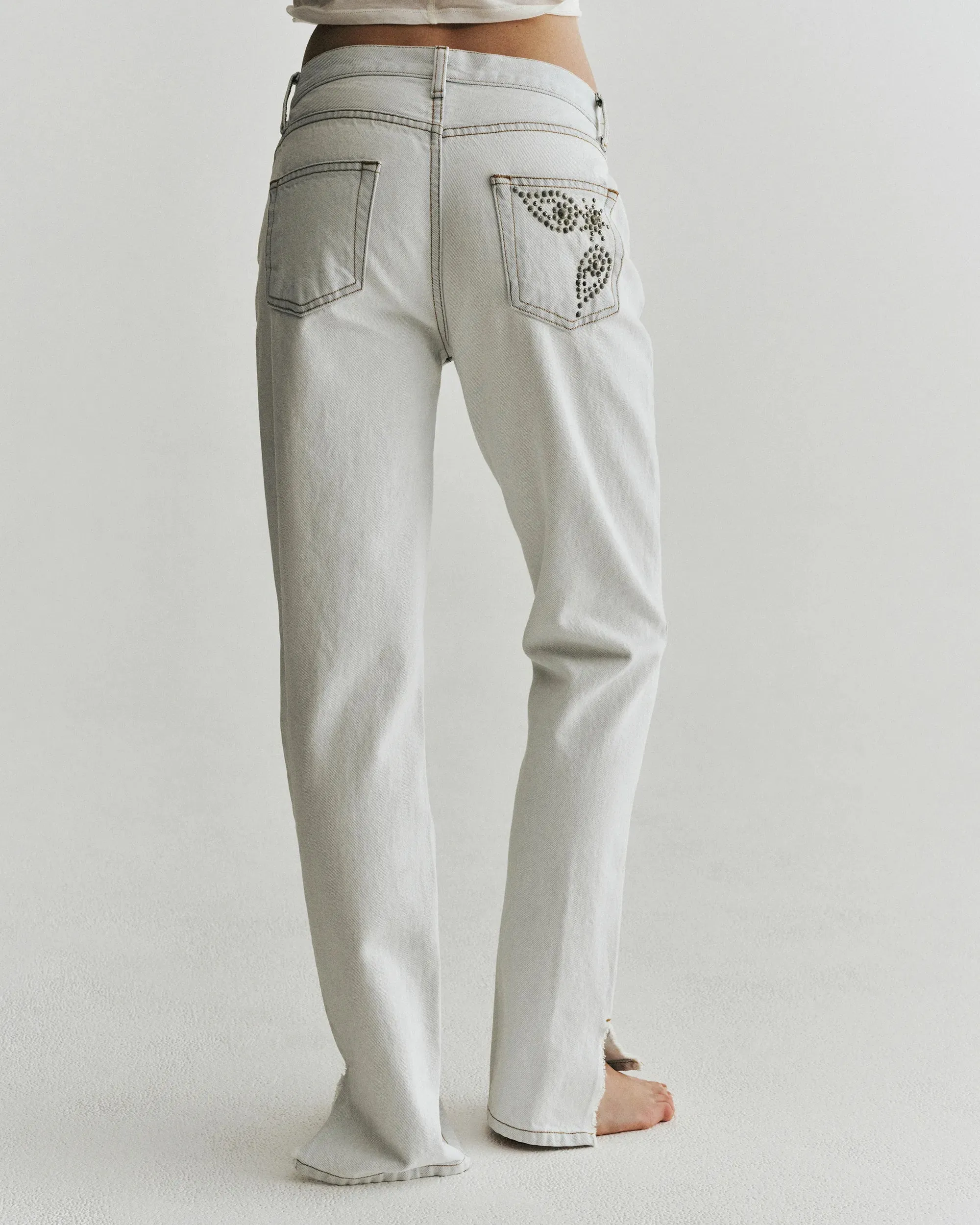 Sunset Studded Mid-Rise Jean | Cloud sold by KHY product image thumbnail 4