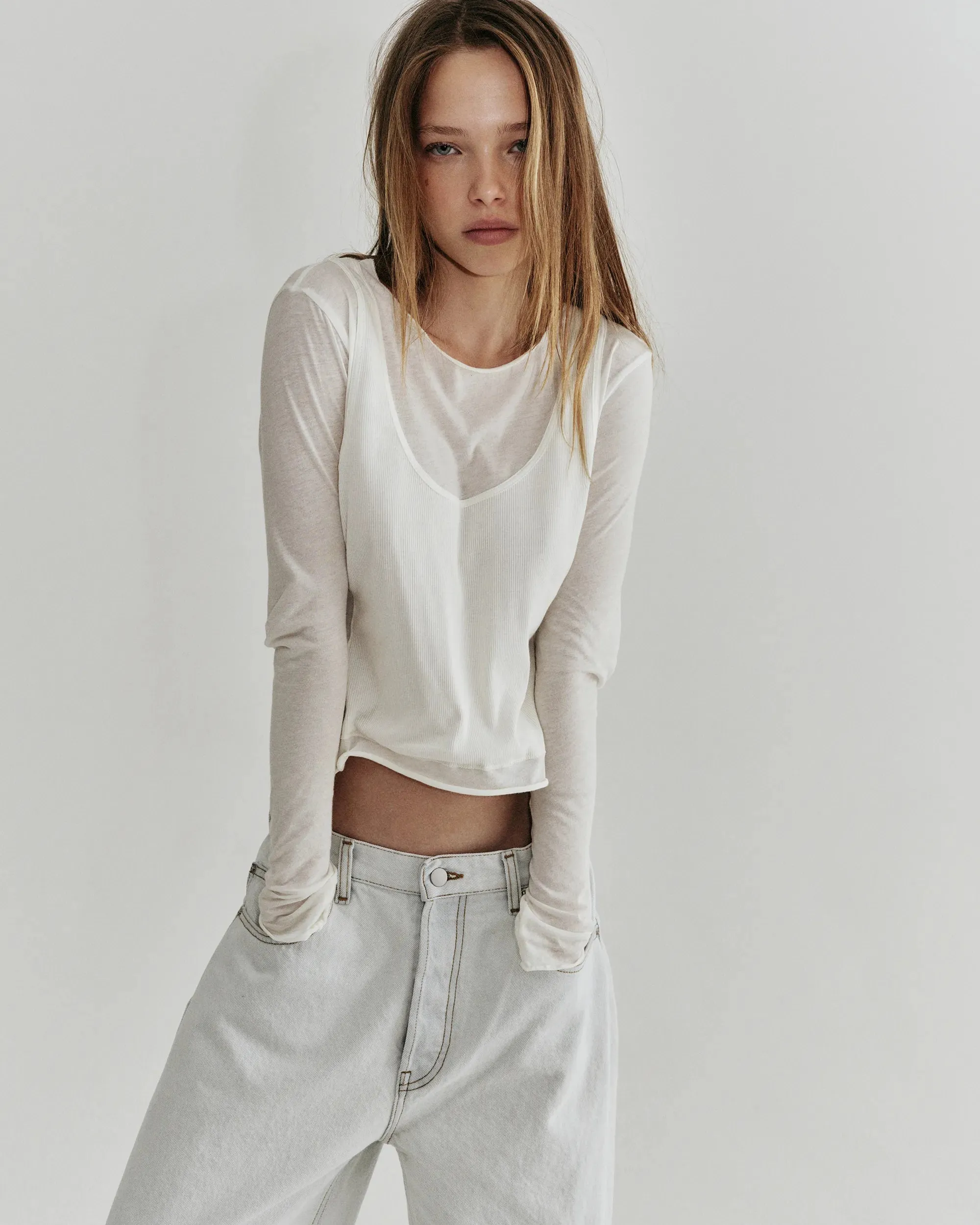 Echo Layered Tee | Cloud sold by KHY product image thumbnail 2