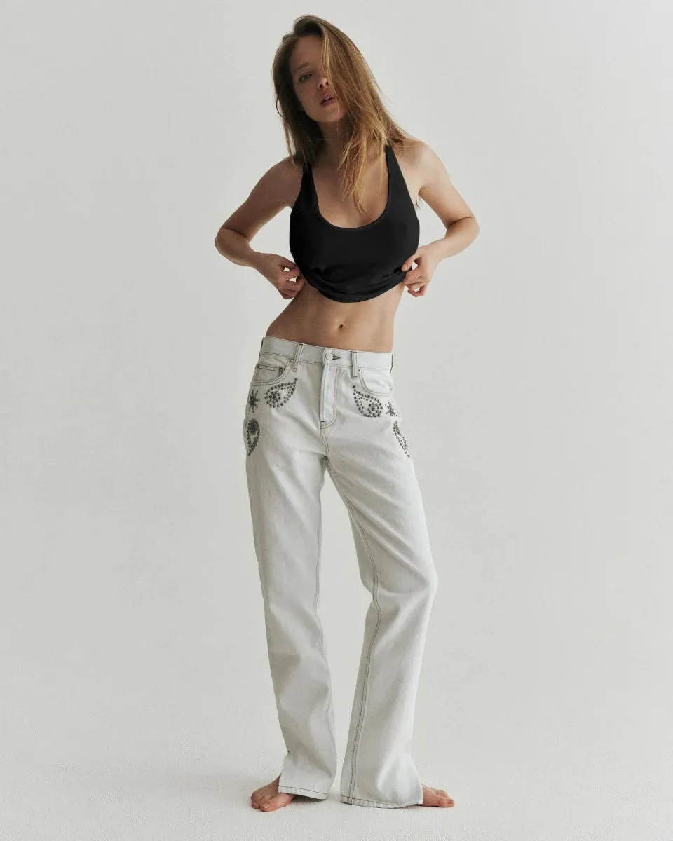 Feather Scoop Tank | Black sold by KHY product image thumbnail 2