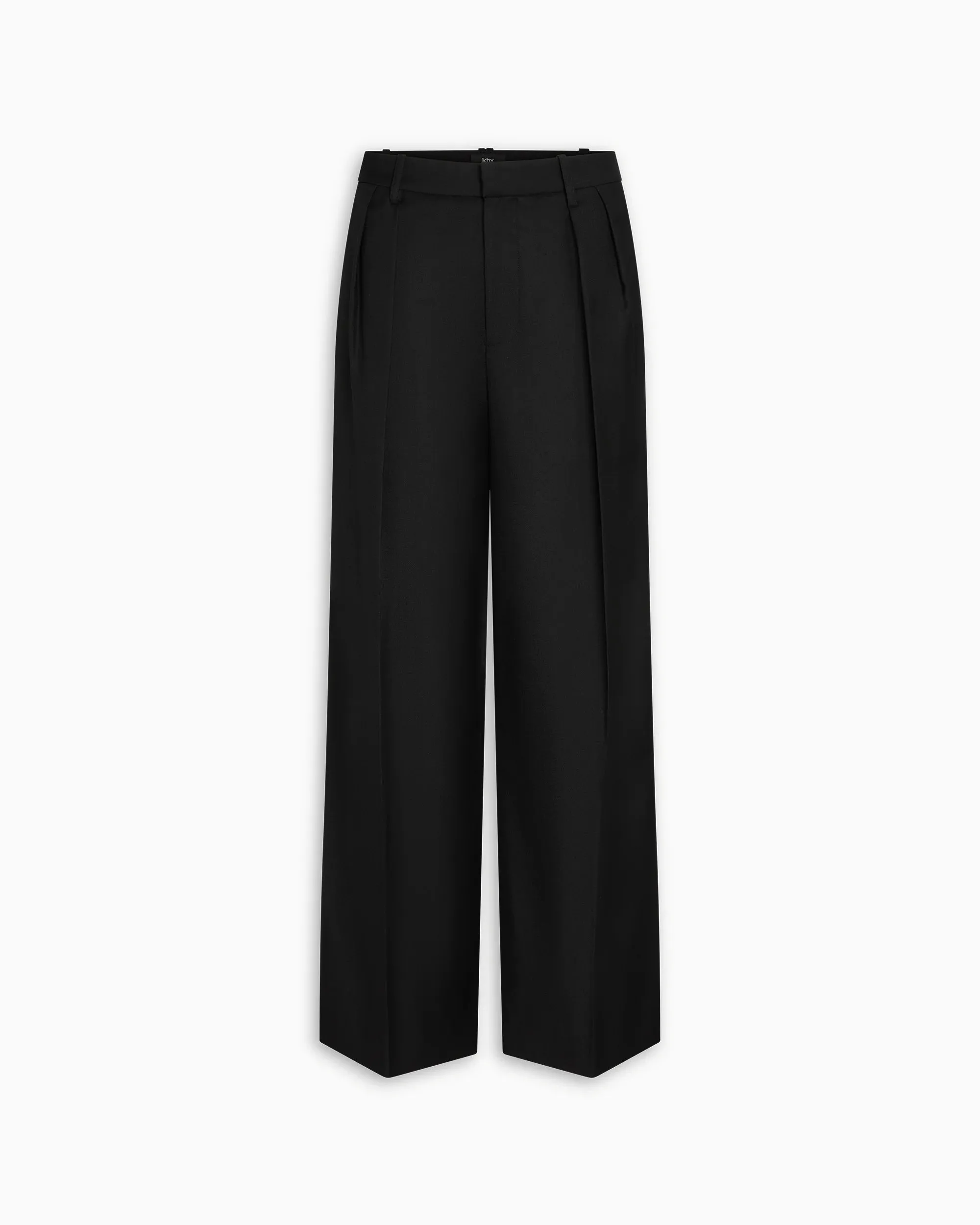 Low Rise Pleated Trouser | Black sold by KHY product image thumbnail 2