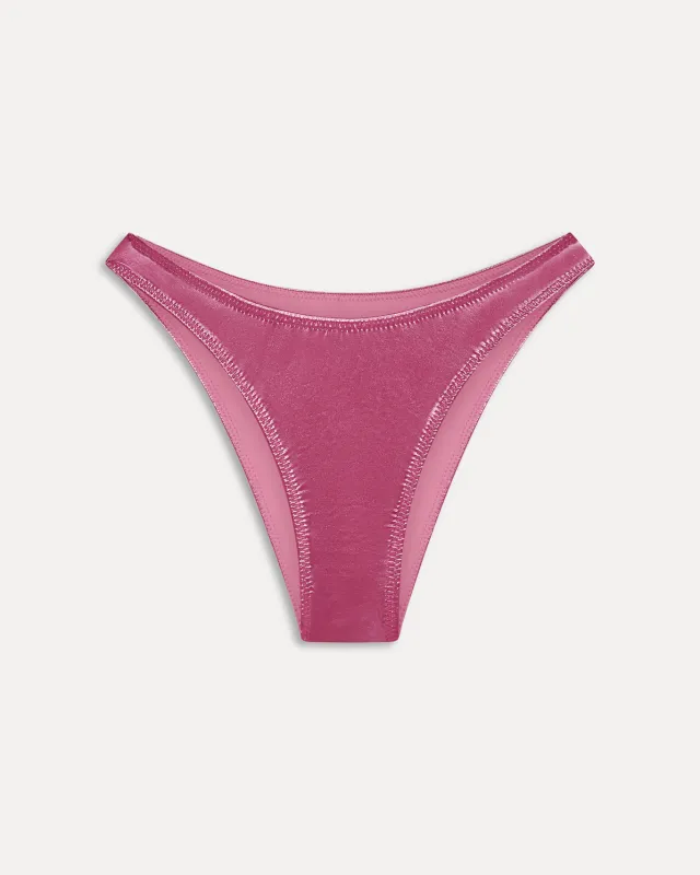 Dove Classic Metallic Bikini Bottom | Pink Chrome made by KHY