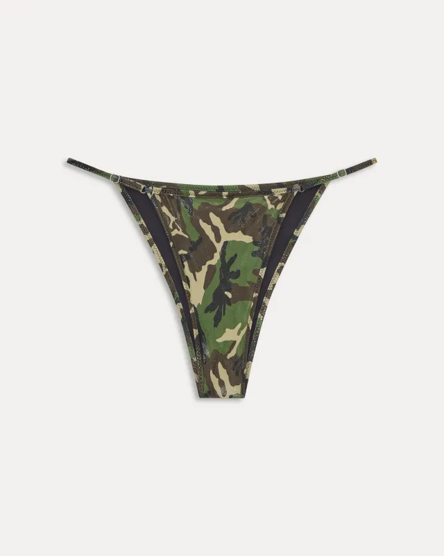 Luna Foil Bikini Bottom | Camo Print made by KHY