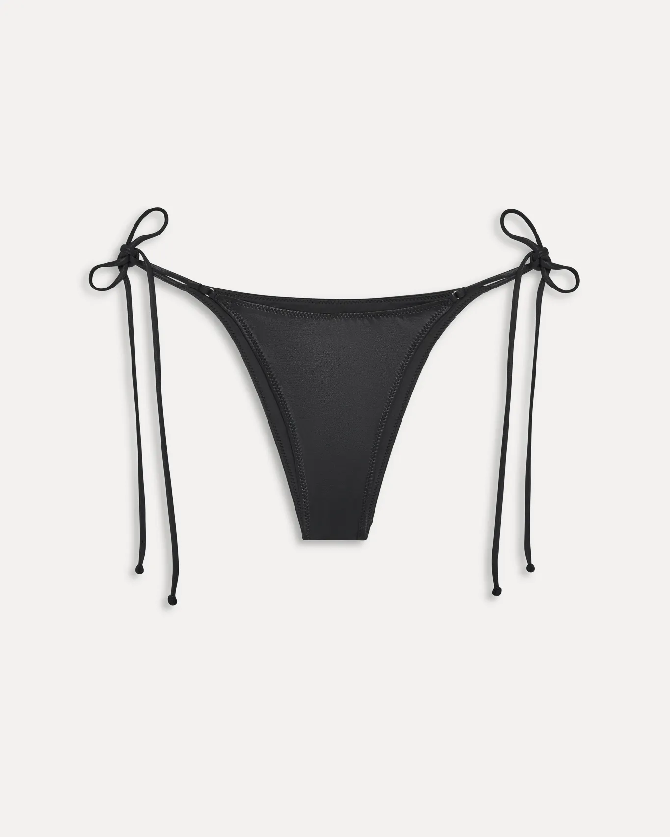 Mackenzie Metallic String Bikini Bottom | Black Chrome sold by KHY