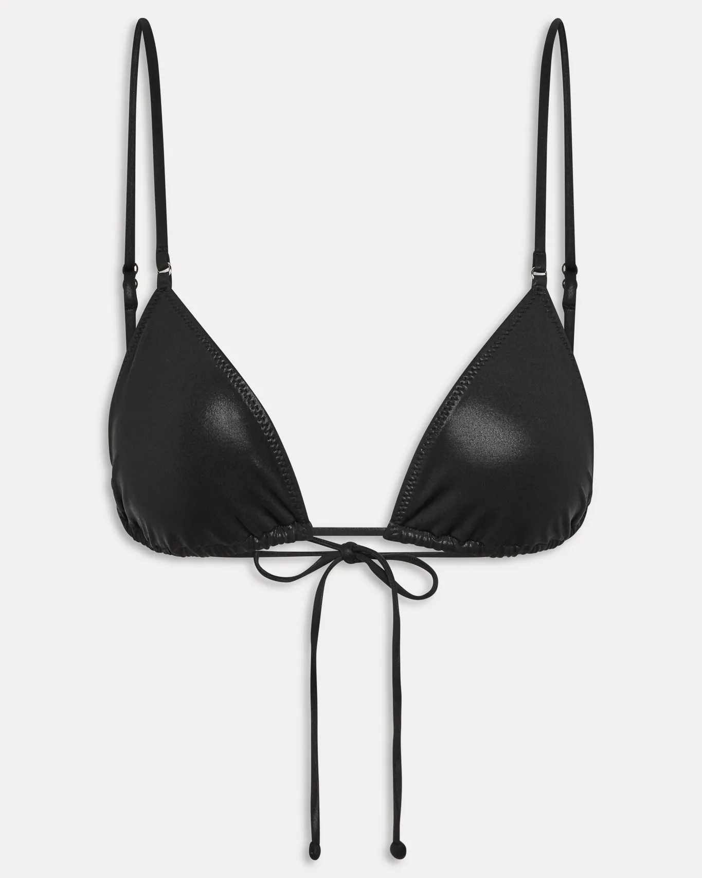 Elena Micro Metallic Bikini Top | Black Chrome sold by KHY