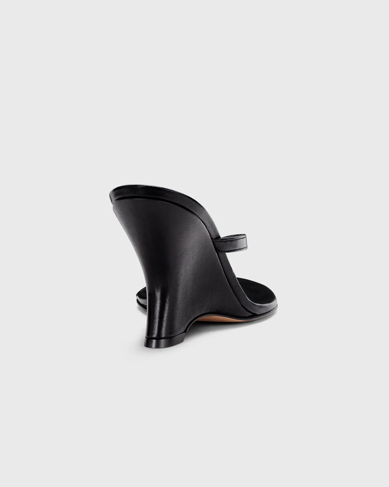 Muse Thong Wedge | Black Leather sold by KHY product image thumbnail 4