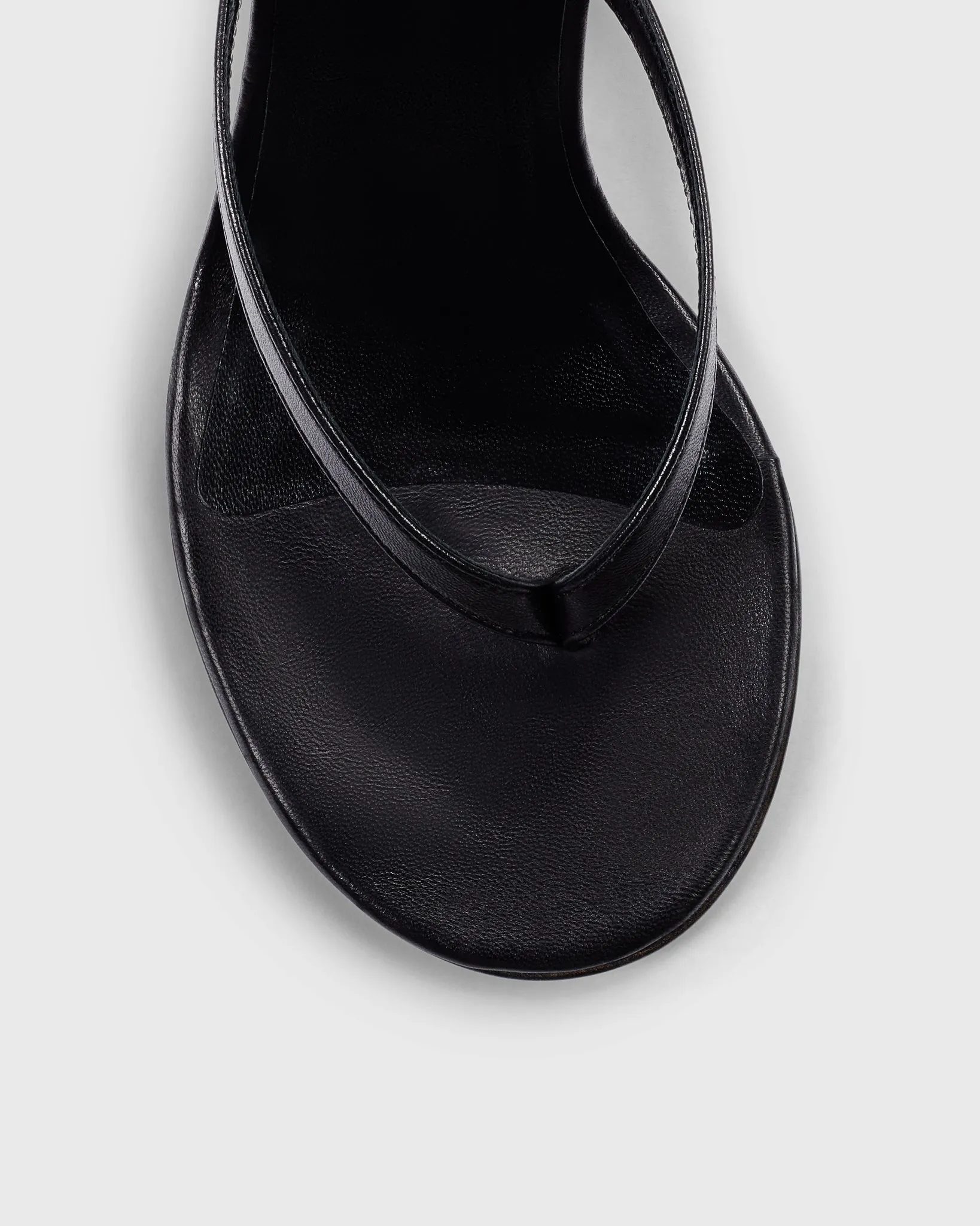 Muse Thong Wedge | Black Leather sold by KHY product image thumbnail 5