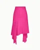 Sleek Stretch Asymmetrical Skirt | Fuchsia sold by KHY