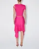 Sleek Stretch Asymmetrical Skirt | Fuchsia sold by KHY