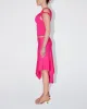 Sleek Stretch Asymmetrical Skirt | Fuchsia sold by KHY