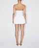 Poplin Bubble Mini Skirt | White sold by KHY