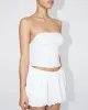 Poplin Bubble Mini Skirt | White sold by KHY