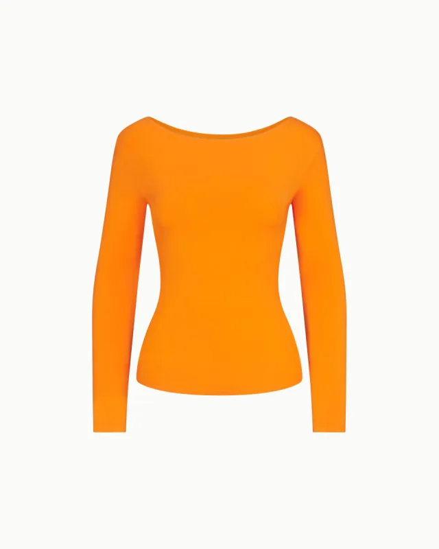 Soft Stretch Boat Neck Long Sleeve | Sunset sold by KHY