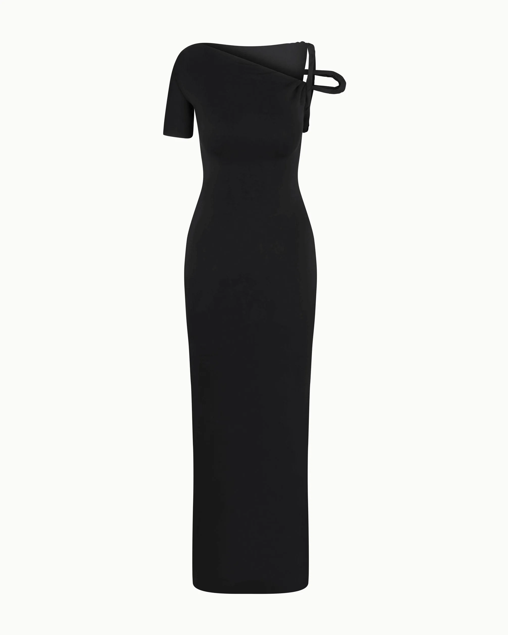 Sueded Stretch Twist Maxi Dress | Black sold by KHY