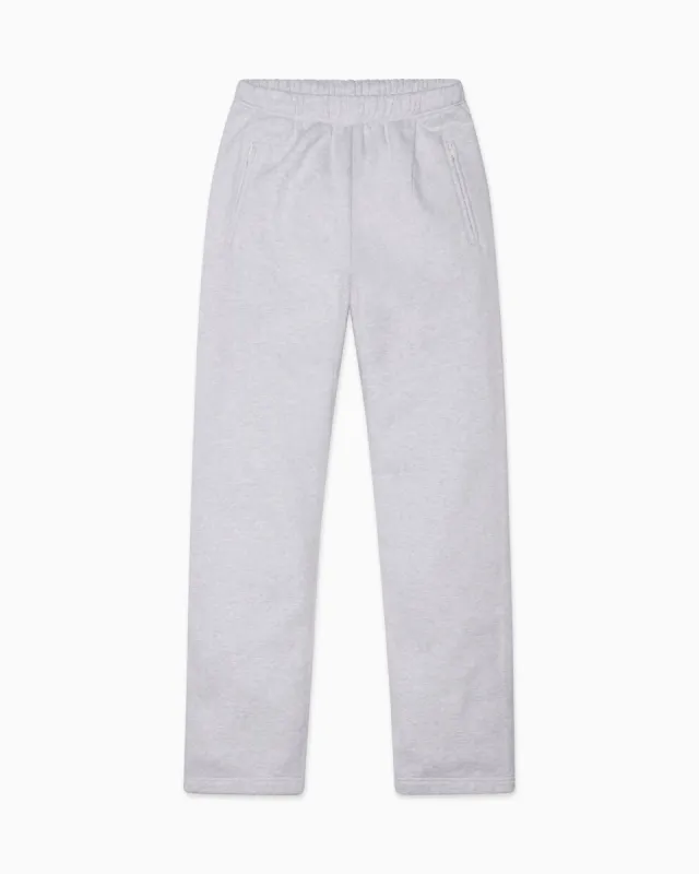 Fleece Straight Leg Pant | Light Heather Grey sold by KHY
