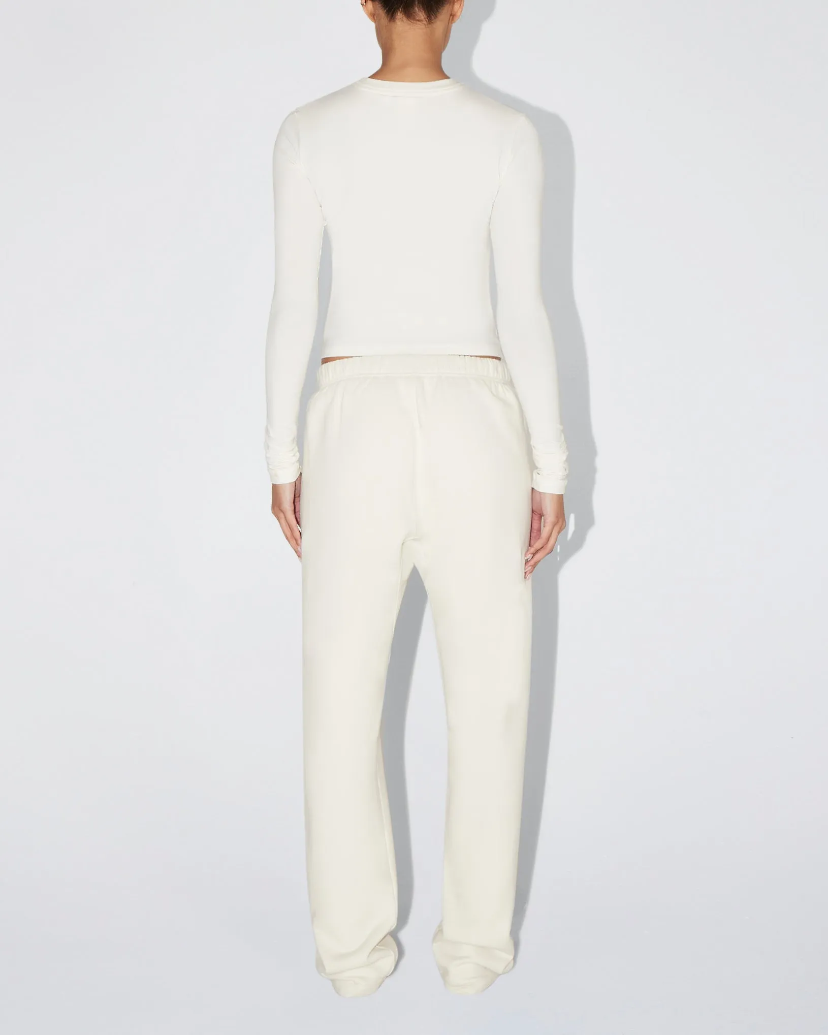 Fleece Straight Leg Pant | Ecru sold by KHY product image thumbnail 4