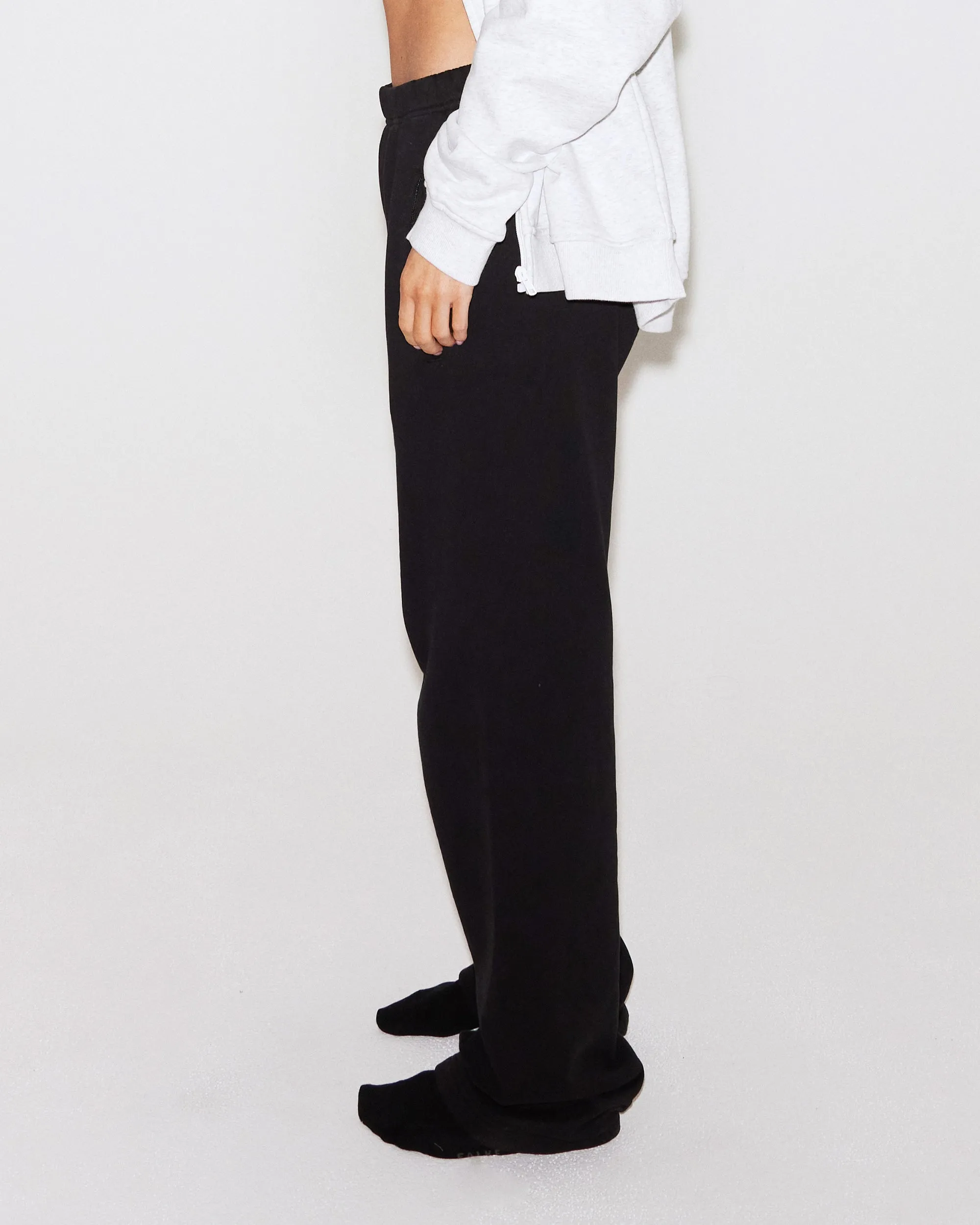 Fleece Straight Leg Pant | Black sold by KHY product image thumbnail 3