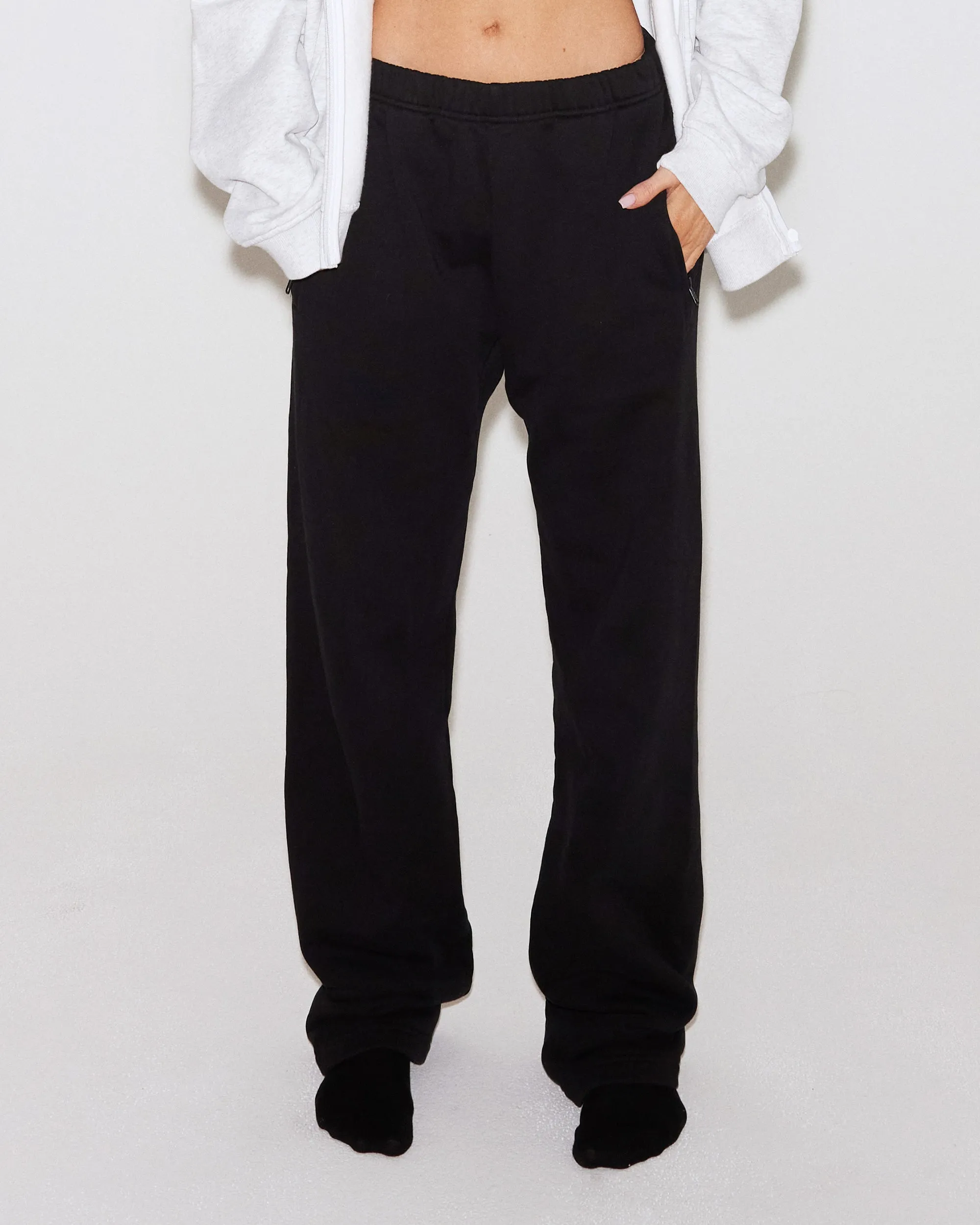 Fleece Straight Leg Pant | Black sold by KHY product image thumbnail 2