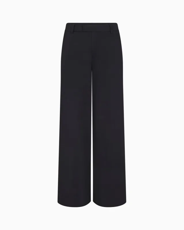Poplin Low Rise Trouser | Black sold by KHY