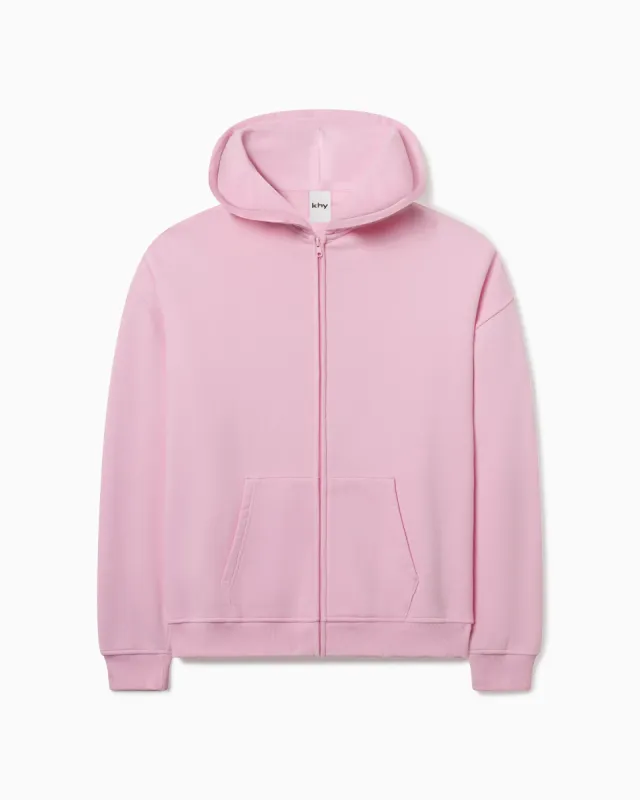 Fleece Oversized Zip Hoodie | Orchid Pink sold by KHY