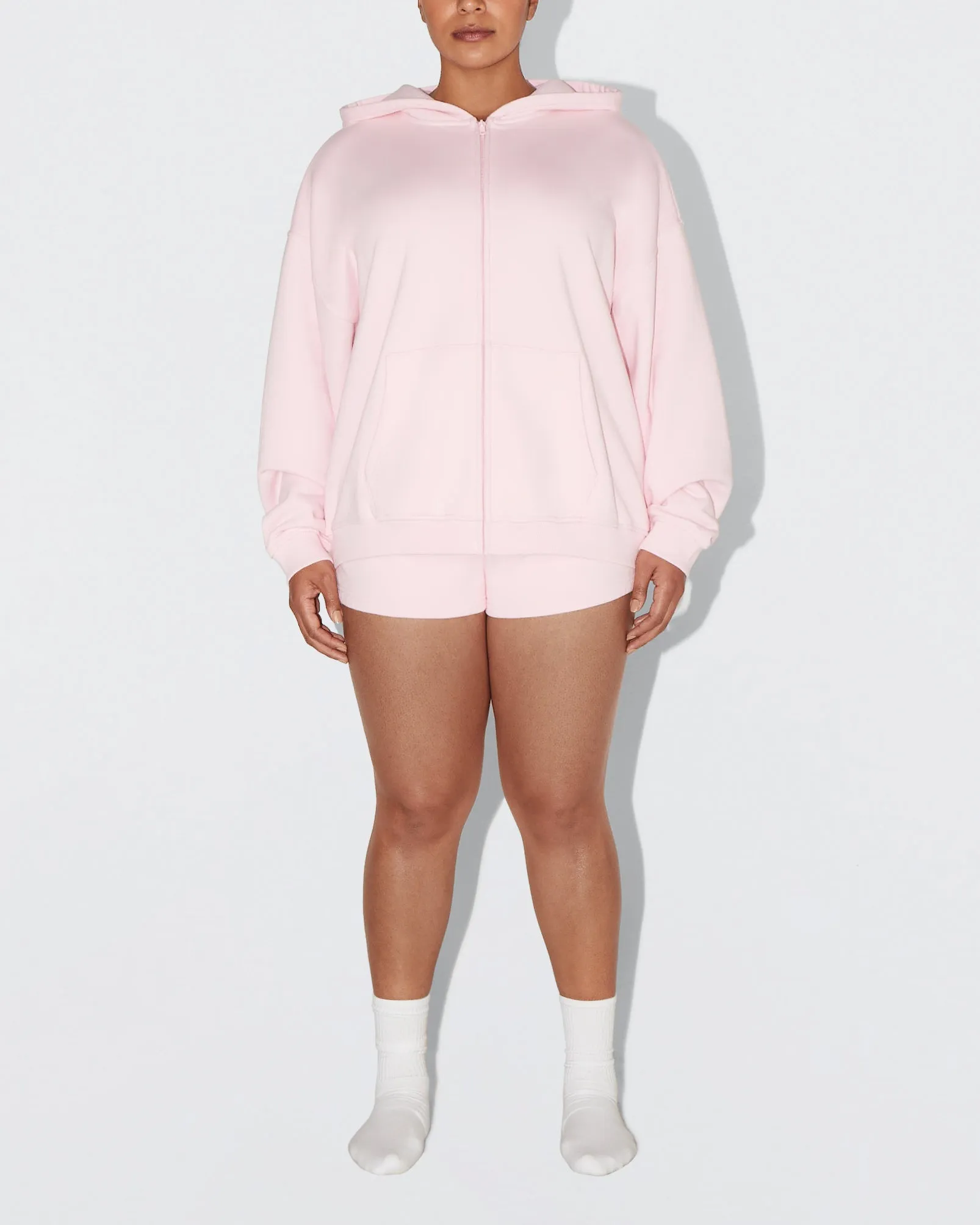 Fleece Oversized Zip Hoodie | Orchid Pink sold by KHY product image thumbnail 2
