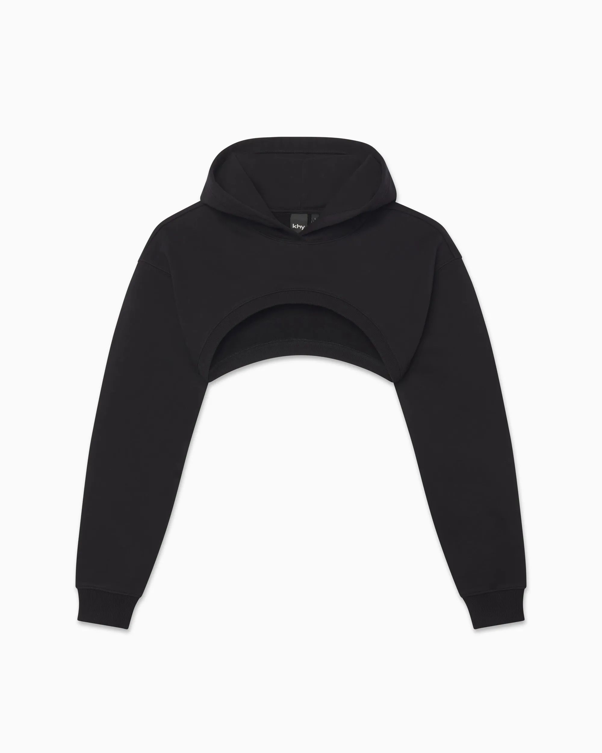 Fleece Super Cropped Hoodie | Black sold by KHY