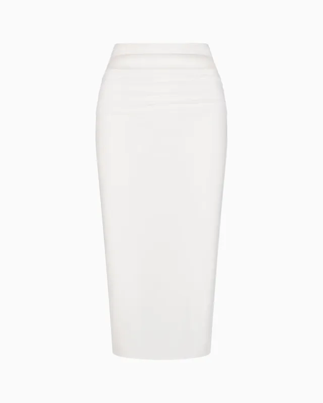 Sleek Stretch Cutout Skirt | Bright White sold by KHY