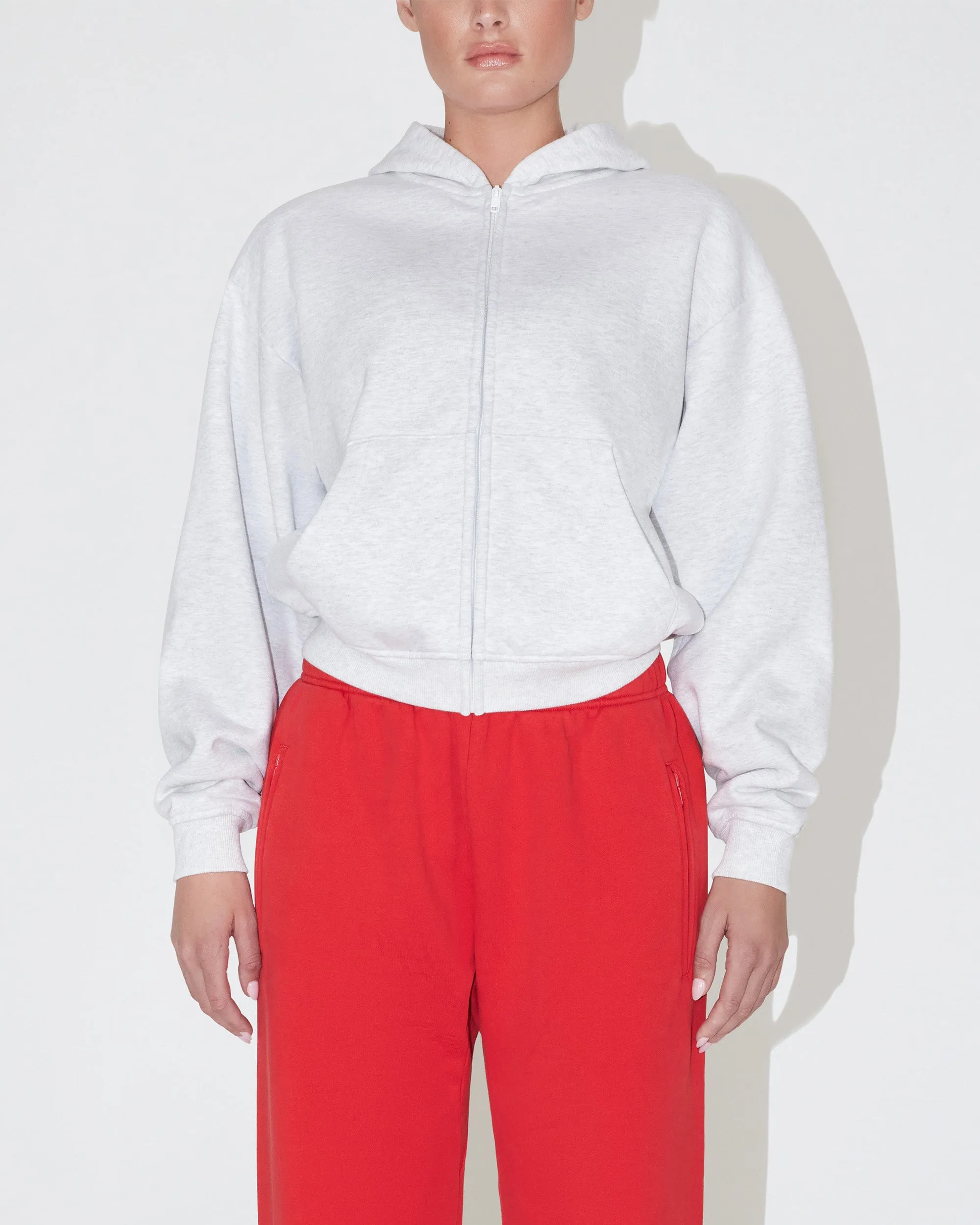 Fleece Zip Hoodie | Light Heather Grey sold by KHY product image thumbnail 2