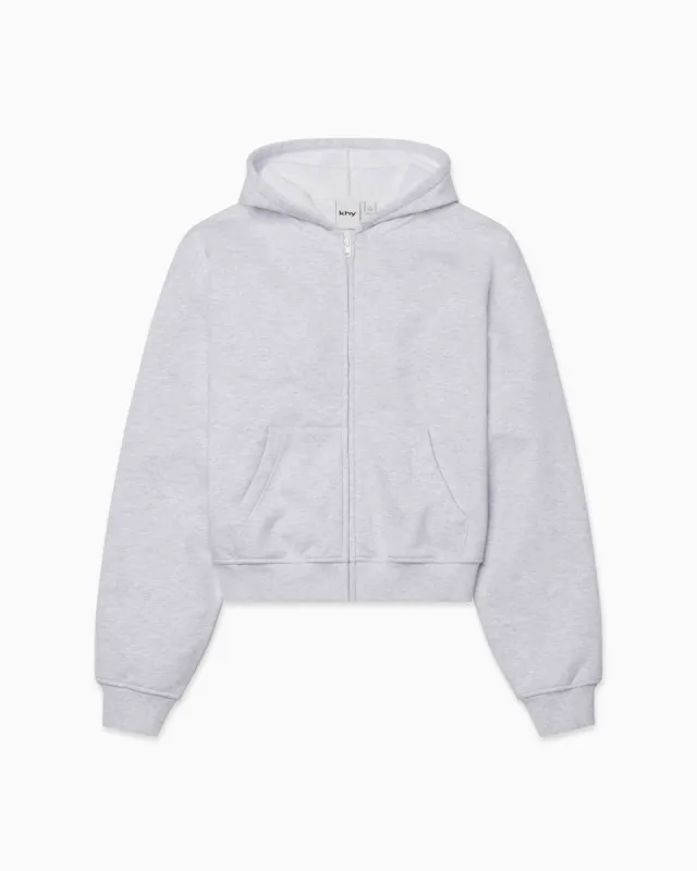 Fleece Zip Hoodie | Light Heather Grey sold by KHY