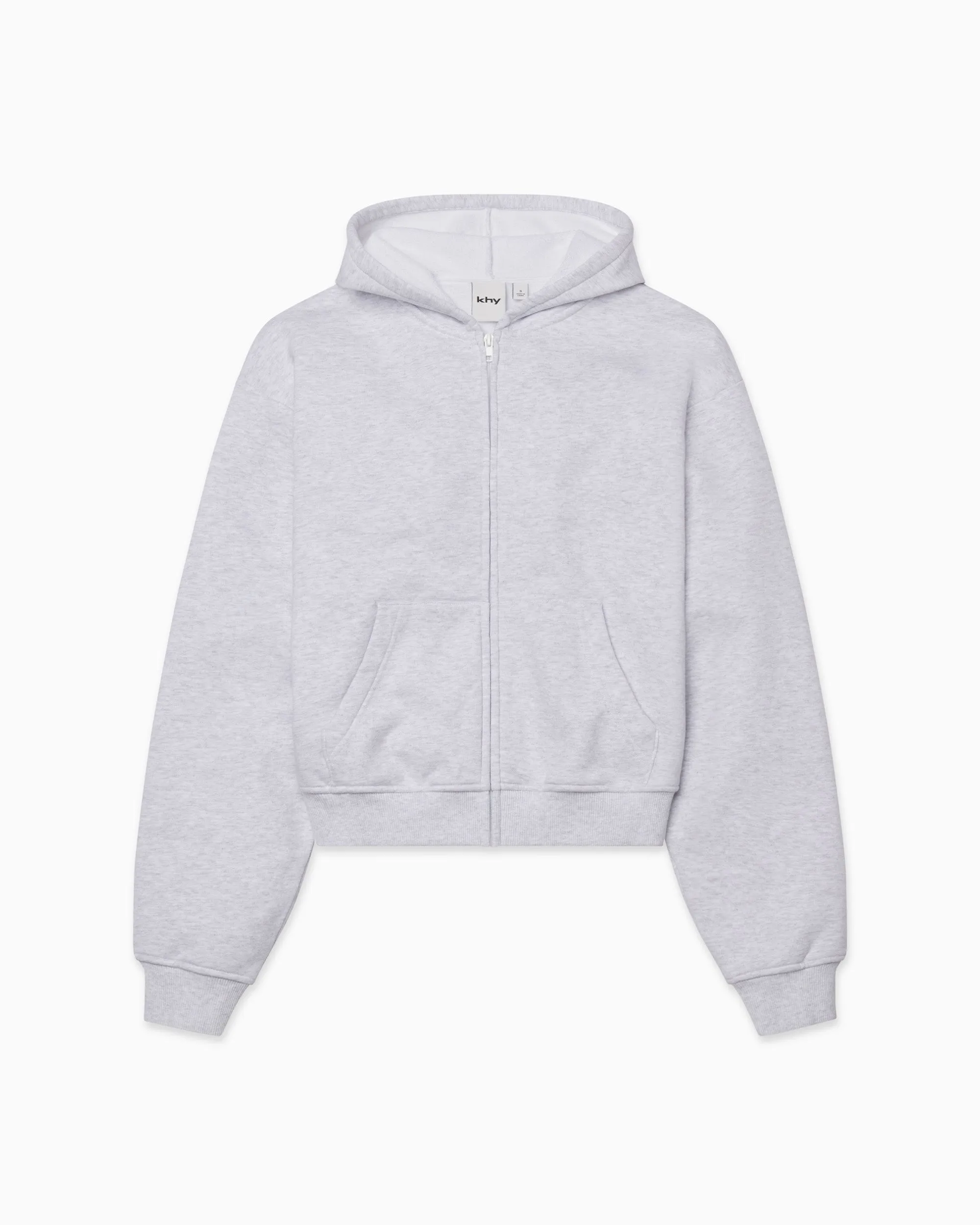 Fleece Zip Hoodie | Light Heather Grey sold by KHY