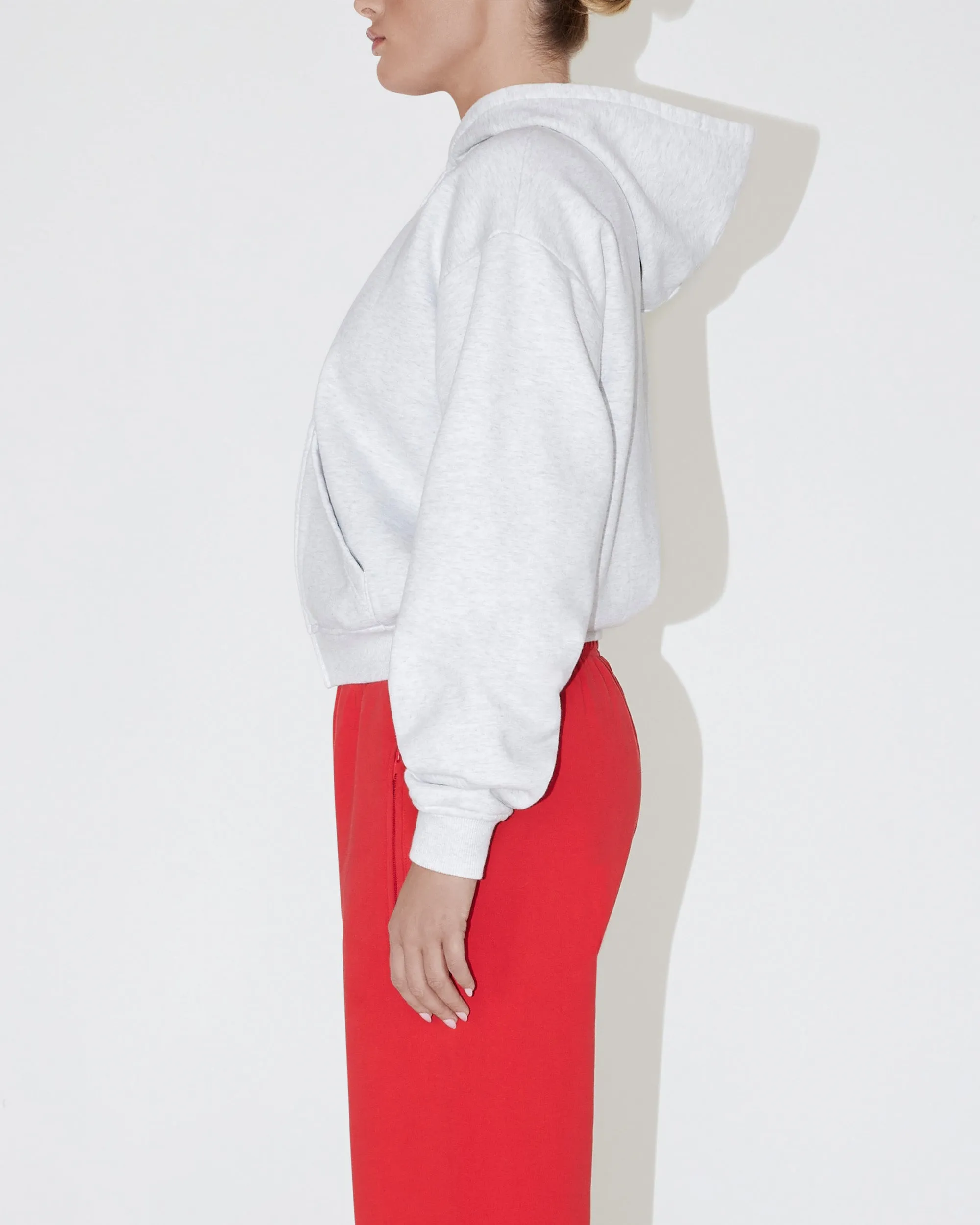 Fleece Zip Hoodie | Light Heather Grey sold by KHY product image thumbnail 3