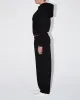 Fleece Zip Hoodie with Oversized Hood | Black sold by KHY