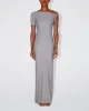 Sleek Stretch Twist Maxi Dress | Steel Grey sold by KHY
