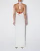 Soft Stretch Halter Maxi Dress | Pearl White sold by KHY