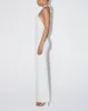 Soft Stretch Halter Maxi Dress | Pearl White sold by KHY