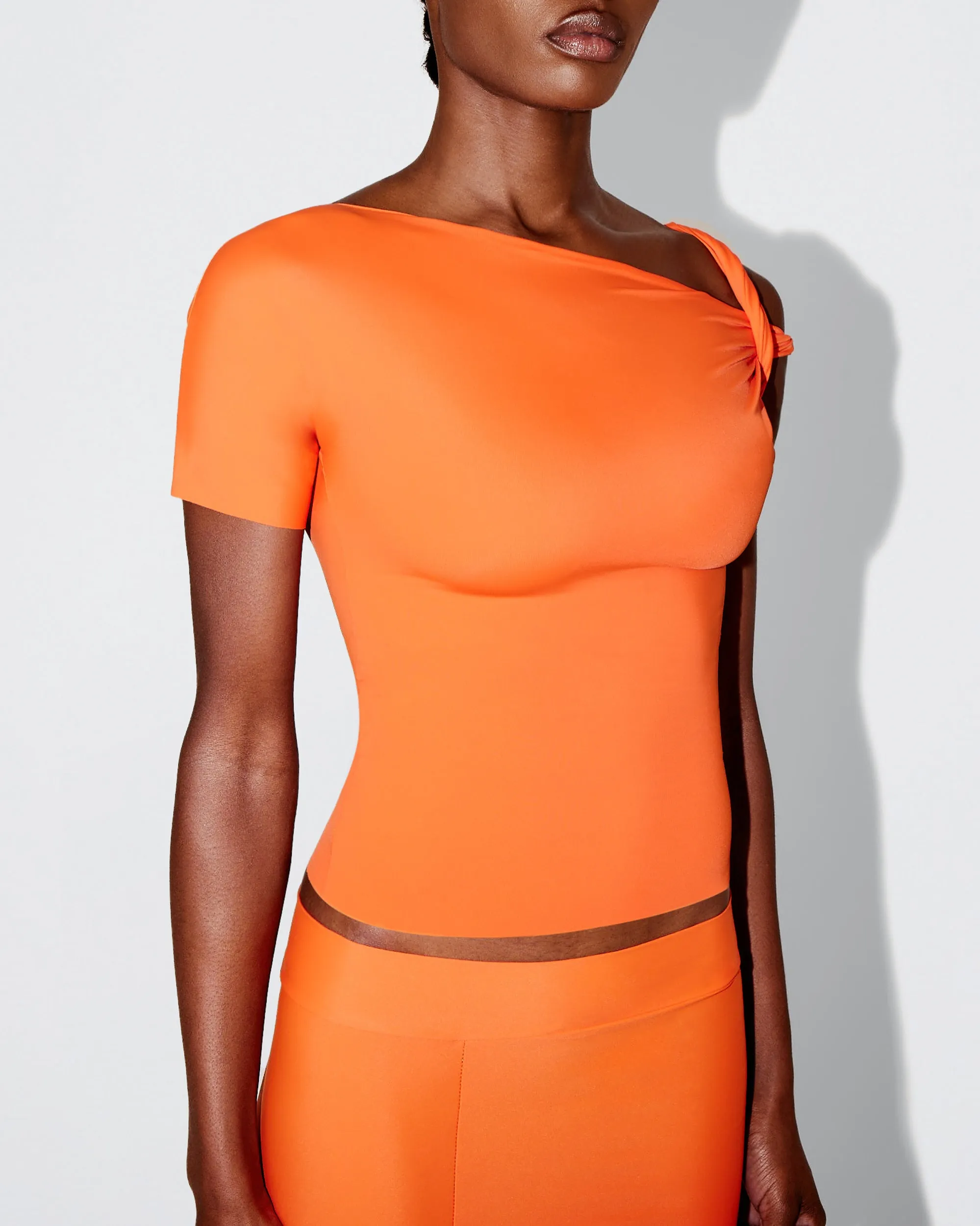 Sleek Stretch Twisted Top | Papaya sold by KHY product image thumbnail 5