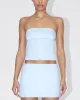 Poplin Tube Top | Ice Blue sold by KHY
